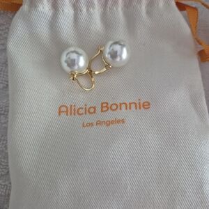 Alicia Bonnie Gold and White Pearl Earrings